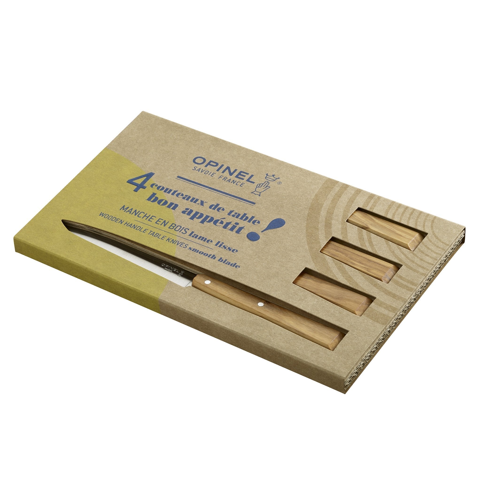 opinel-bon-app-tit-non-serrated-steak-knife-4-piece-set image 5