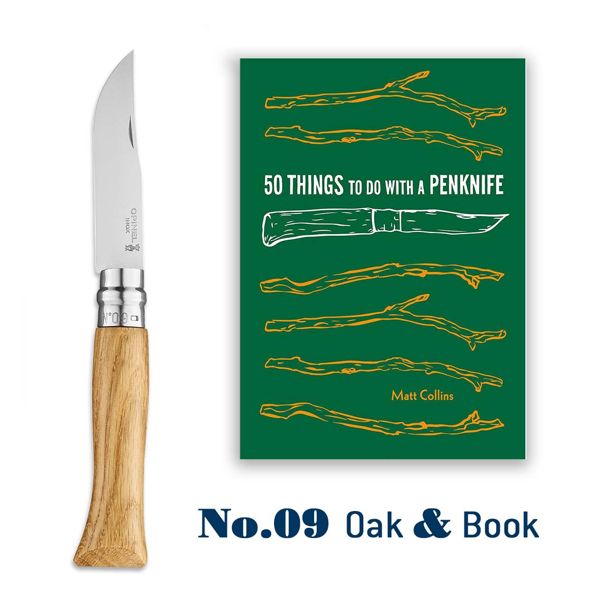 opinel-craftsman-kit-no-09-with-wood-handle-choice-and-book image 2