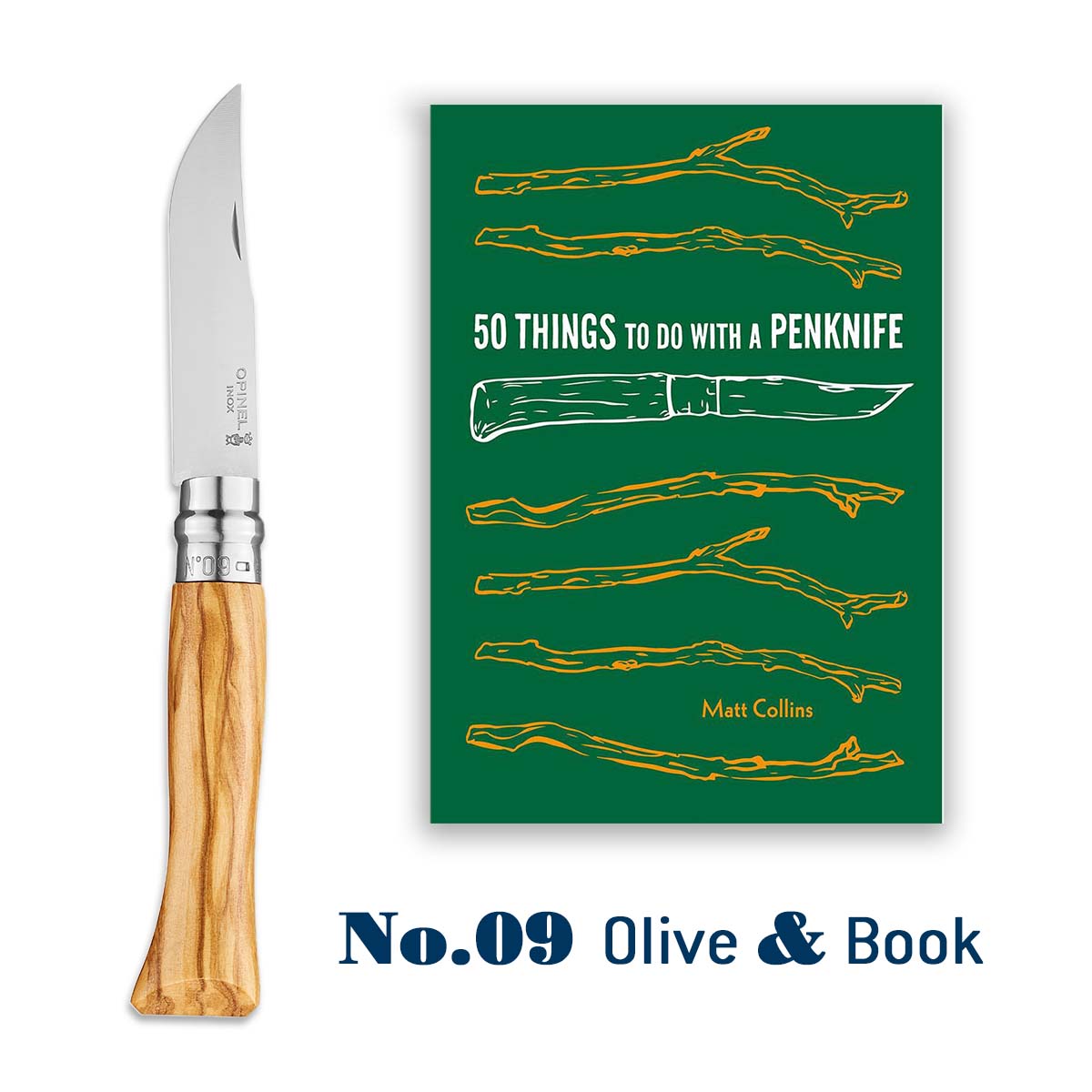 opinel-craftsman-kit-no-09-with-wood-handle-choice-and-book image 3