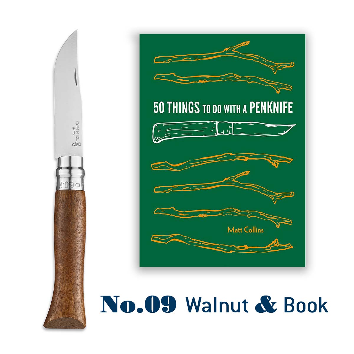 opinel-craftsman-kit-no-09-with-wood-handle-choice-and-book image 4