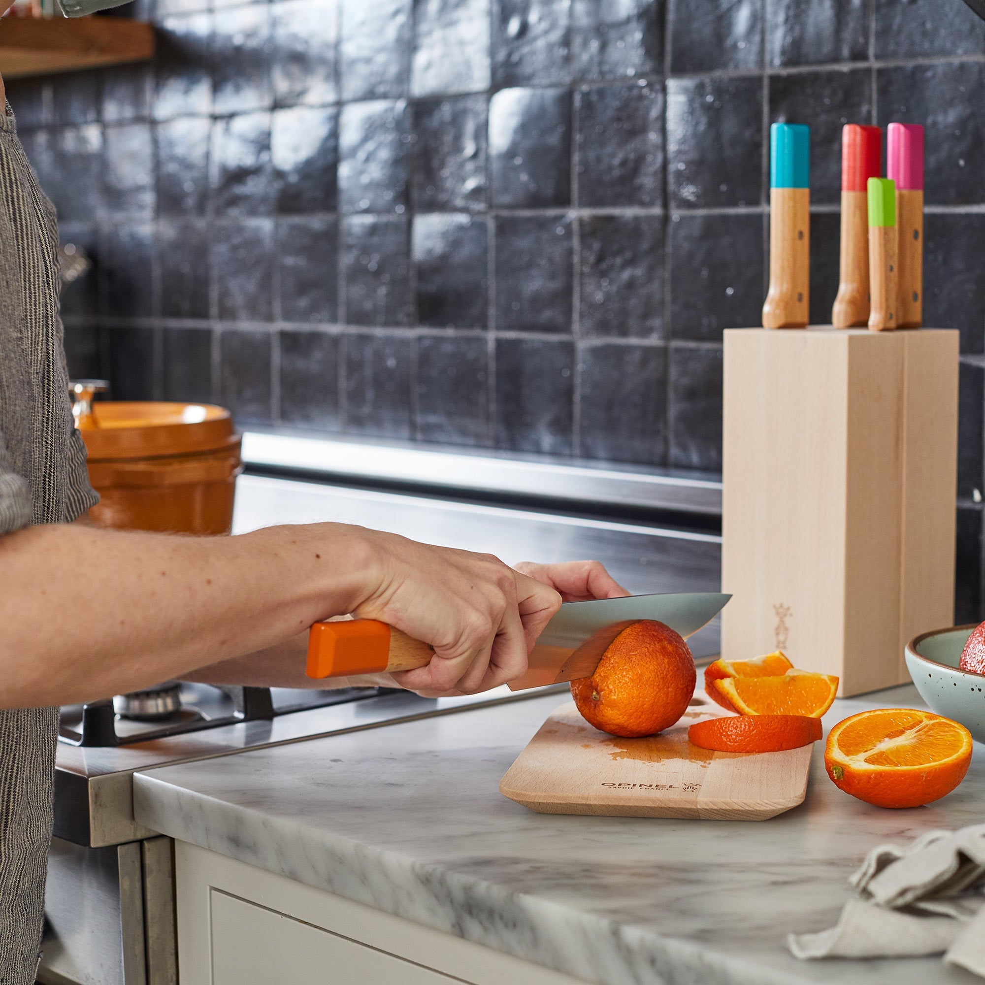 opinel-parallele-pop-chef-knife-8-inch-blade-colorful-striped-handle-warehouse-f image 2