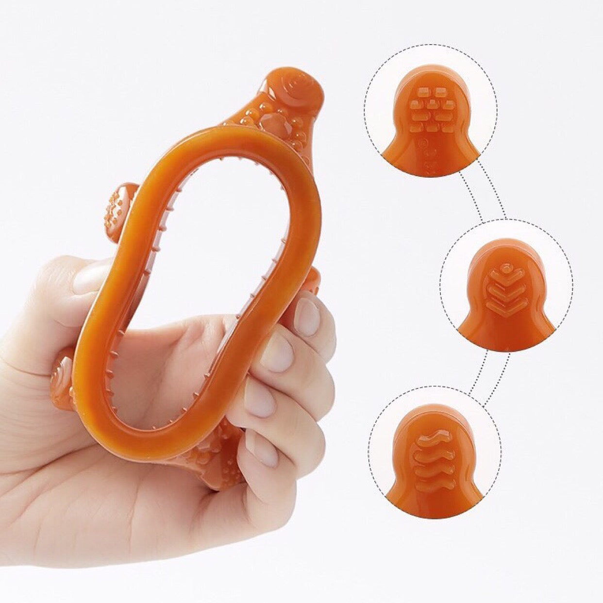 haakaa-silicone-crown-teether-1-pk-amber image 3