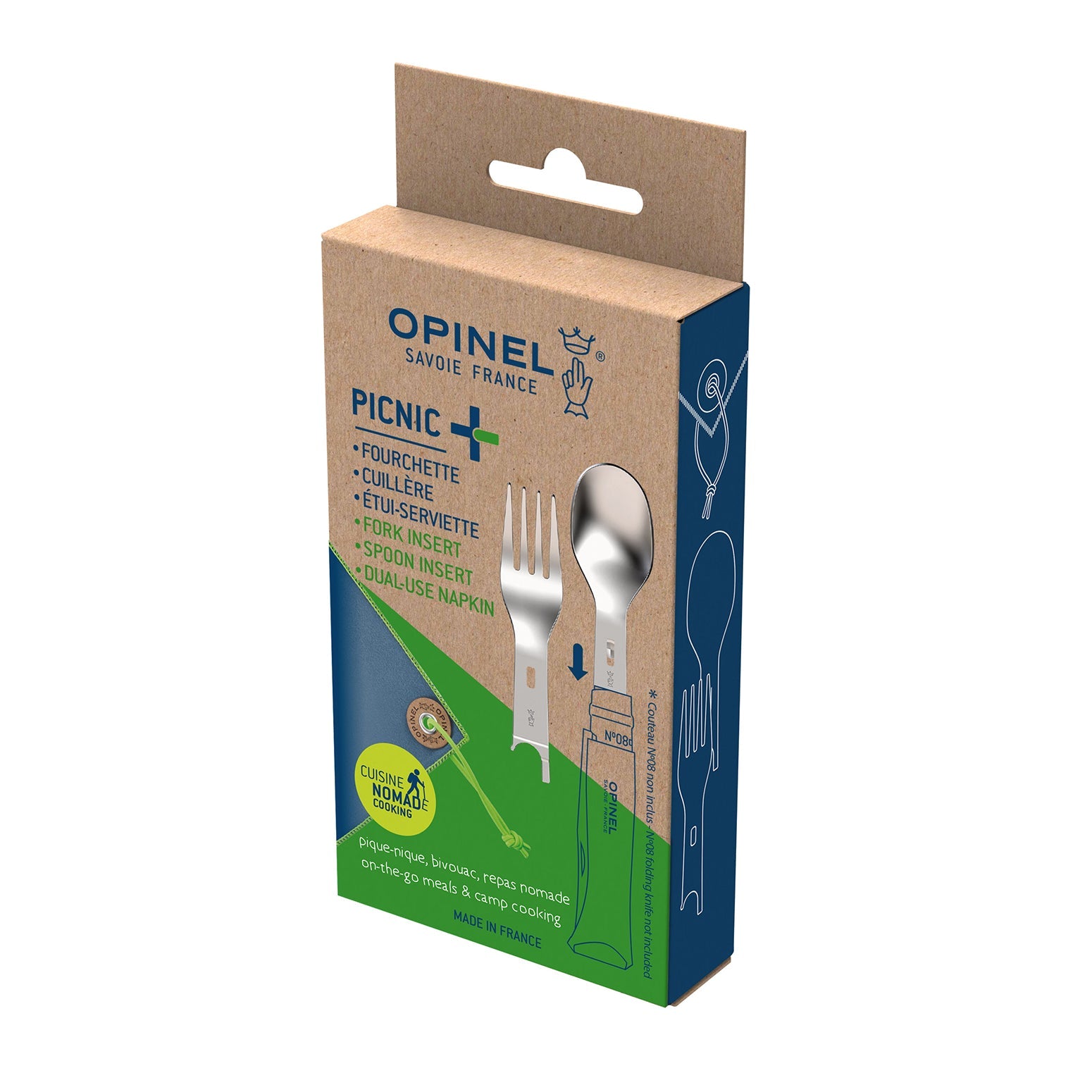 opinel-picnic-inserts-set-picnic-fork-spoon-for-no-08-knife image 8