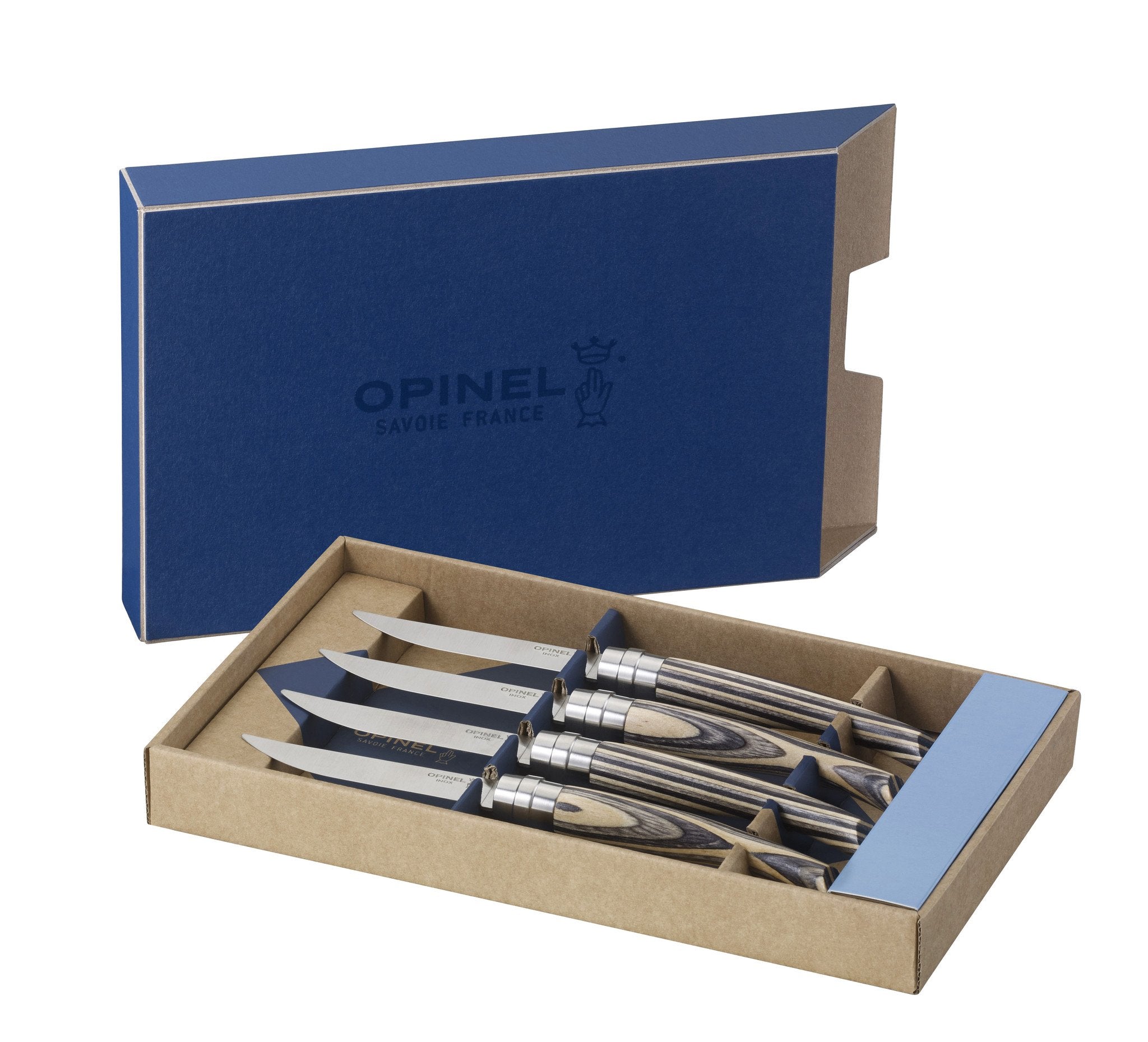 opinel-premium-wood-steak-knife-set-of-4-warehouse-find image 5