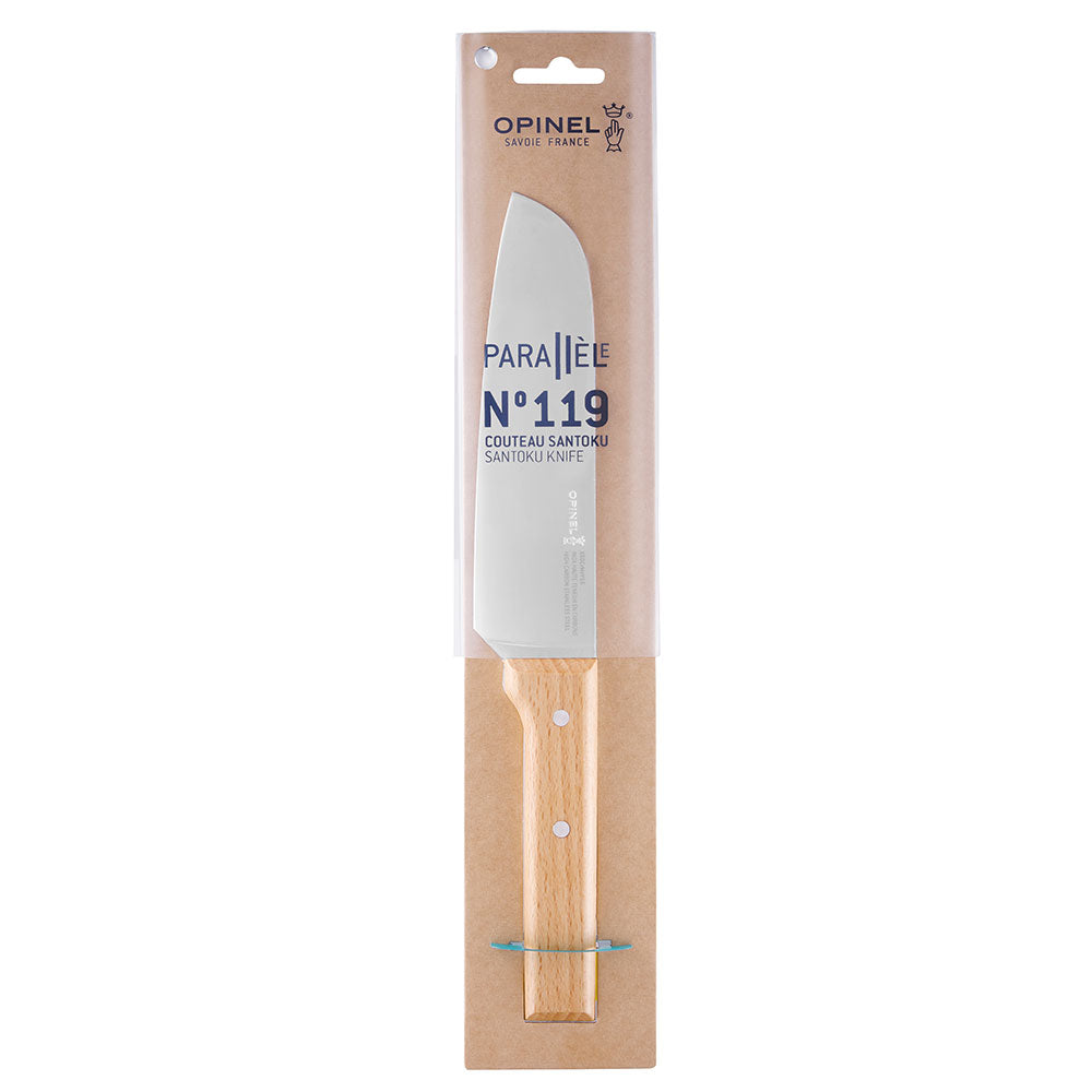 opinel-parallele-7-inch-santoku-knife-stainless-steel-beech-wood image 2