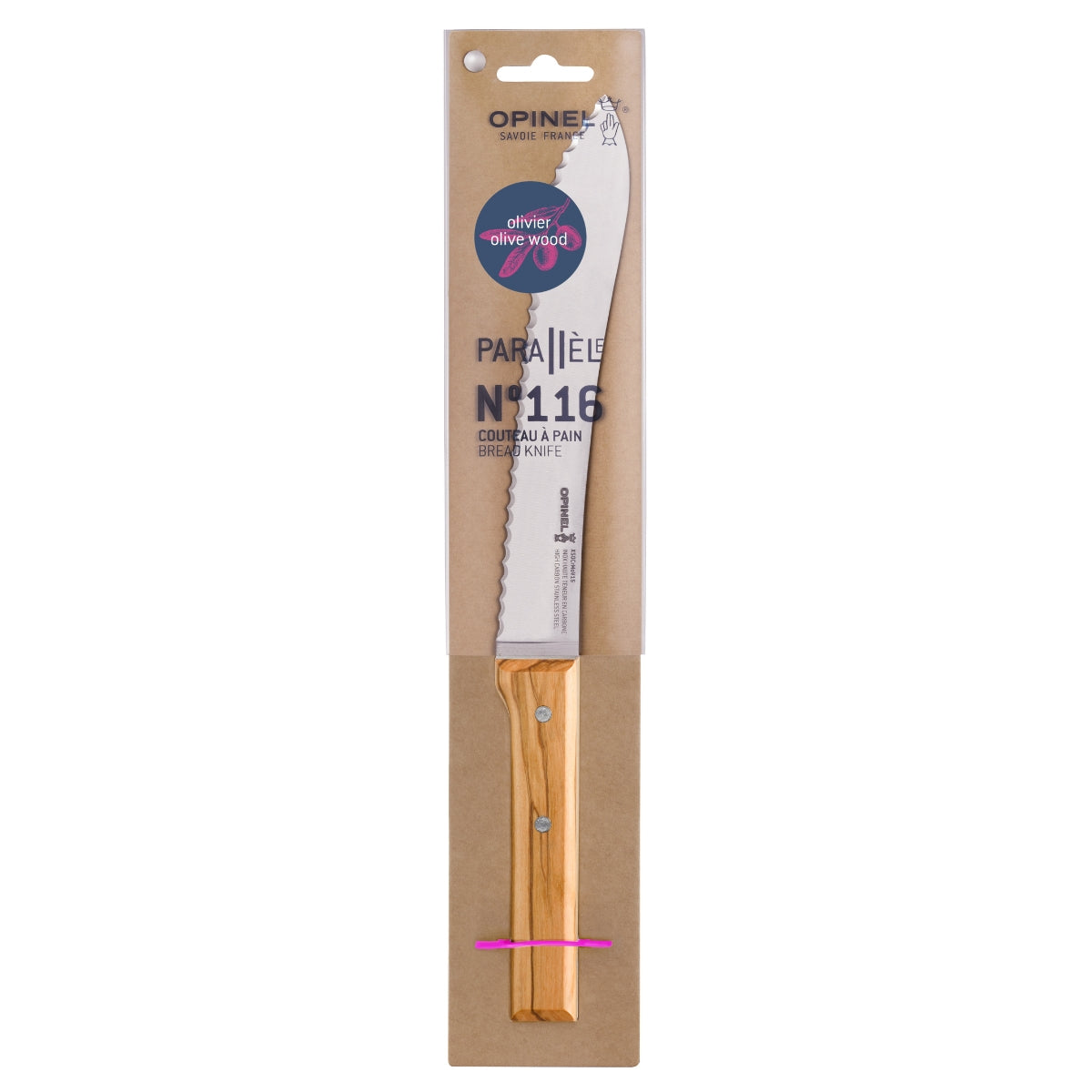 opinel-parallele-serrated-8-bread-knife-olive-wood image 4