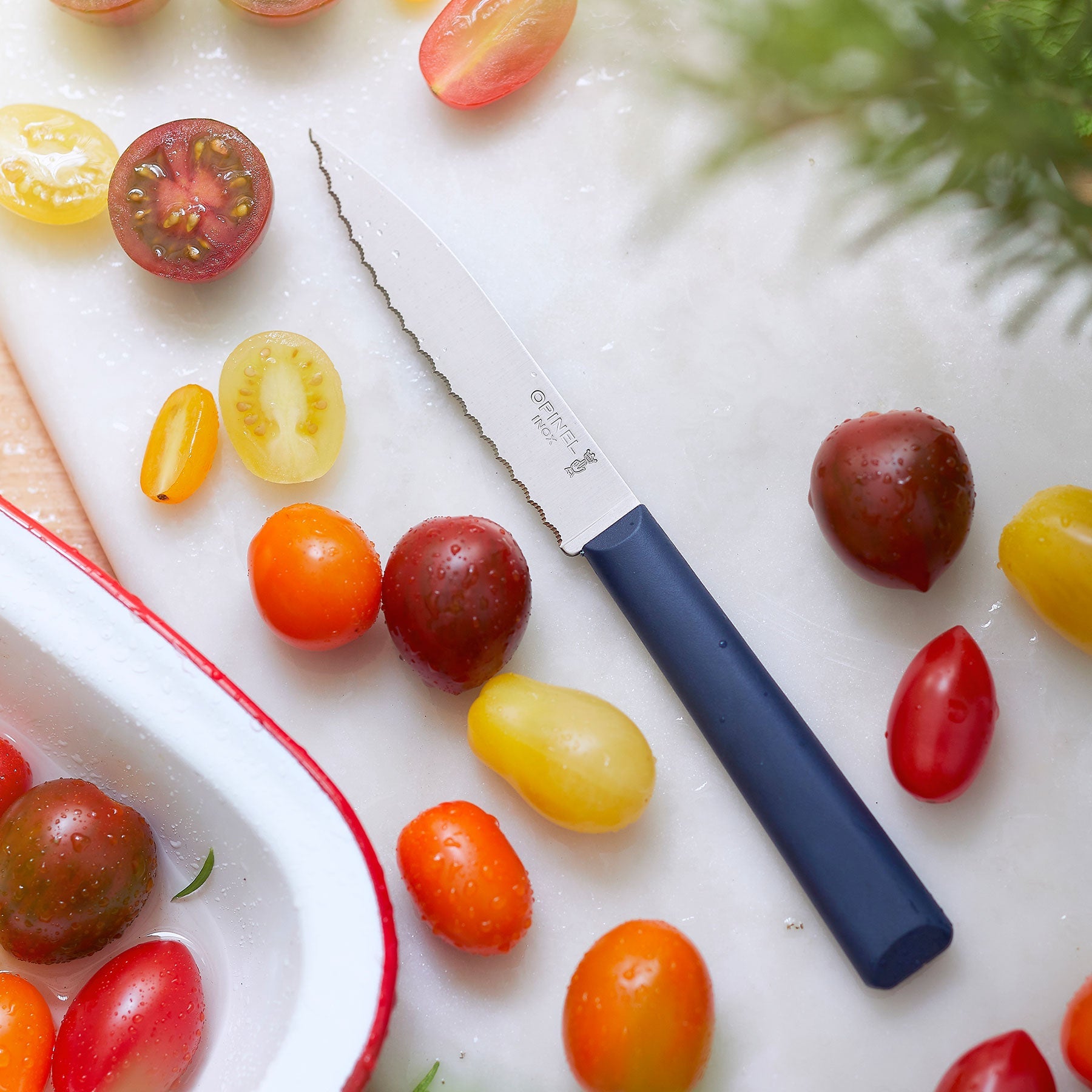 opinel-serrated-paring-knife-essential-fiber-reinforced-polymer-handle-red image 7