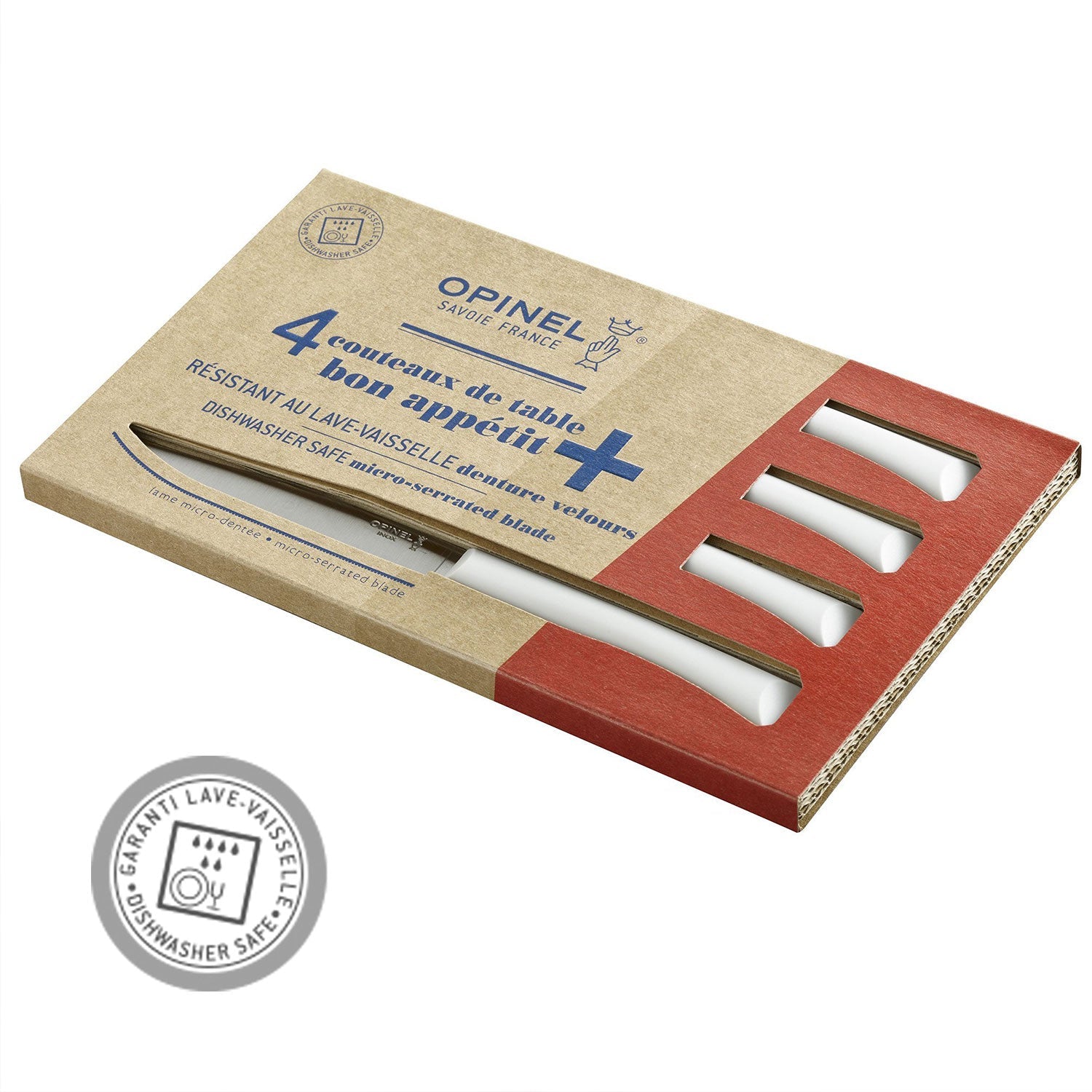 opinel-bon-app-tit-serrated-steak-knife-set-set-of-4-dishwasher-safe image 1