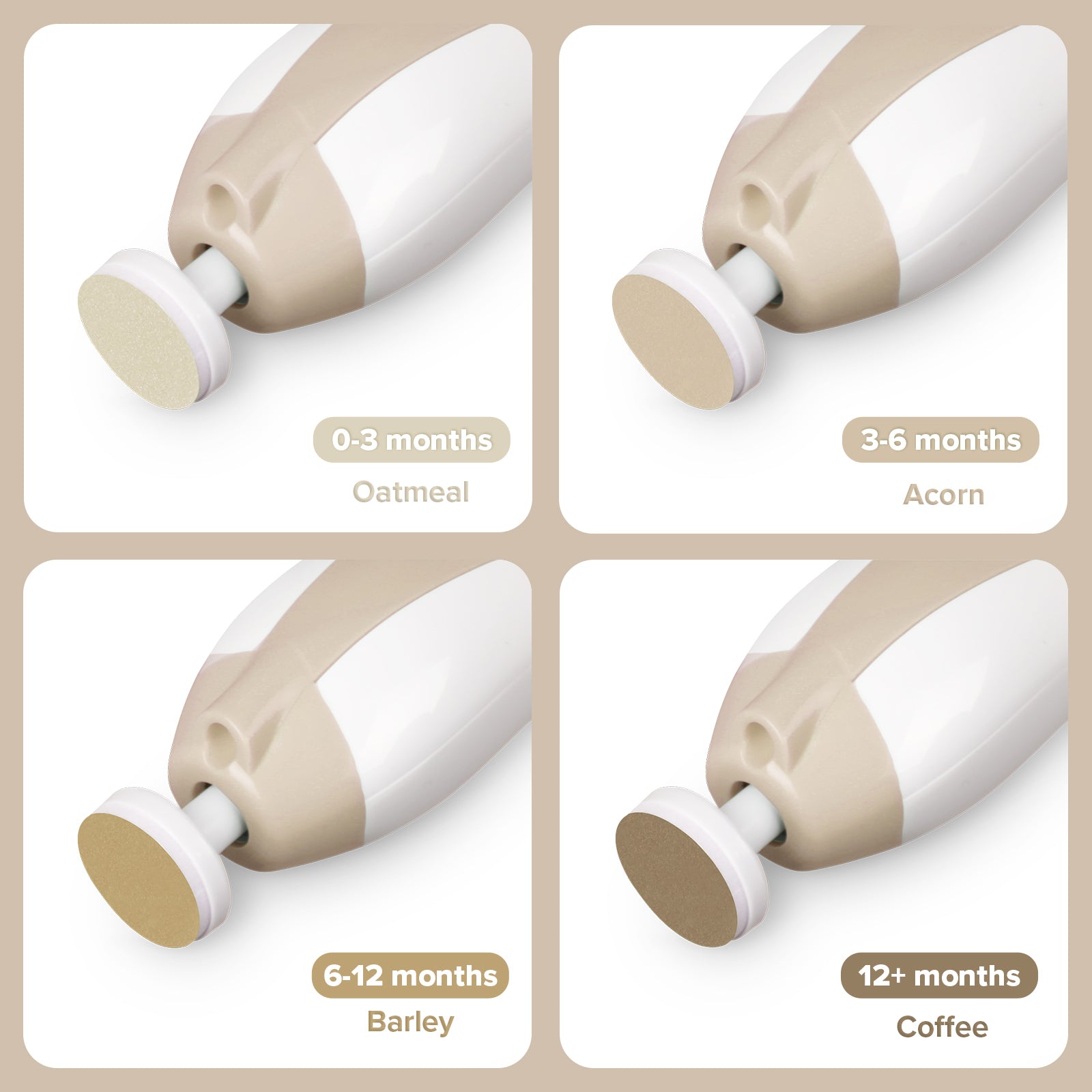 haakaa-baby-nail-care-set-acorn-electric-nail-file-trimmer-with-4-attachments image 8