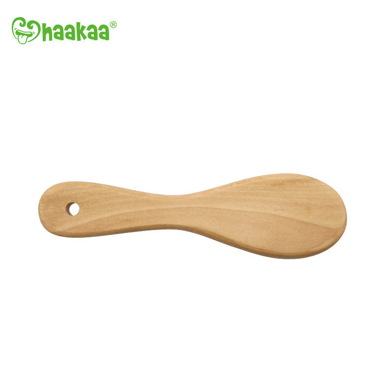 haakaa-goats-wool-wooden-baby-hairbrush-pack-of-2-natural-wood-goat-wool image 4