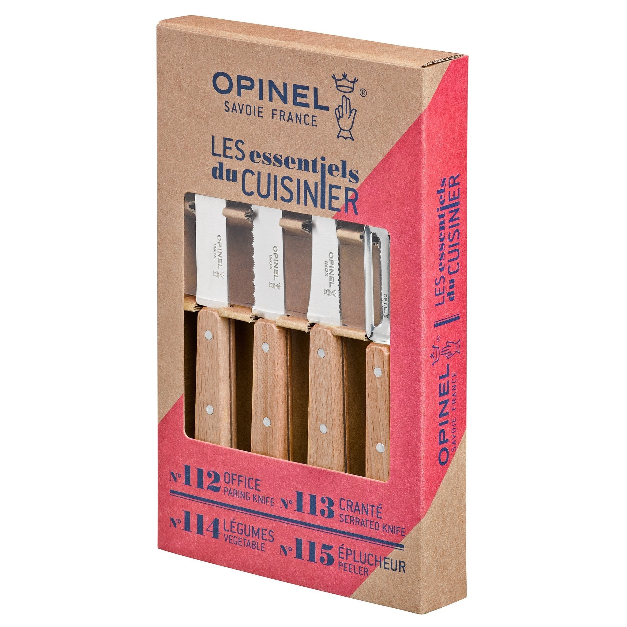 opinel-essential-kitchen-knife-set-with-paring-vegetable-serrated-paring-knives- image 2