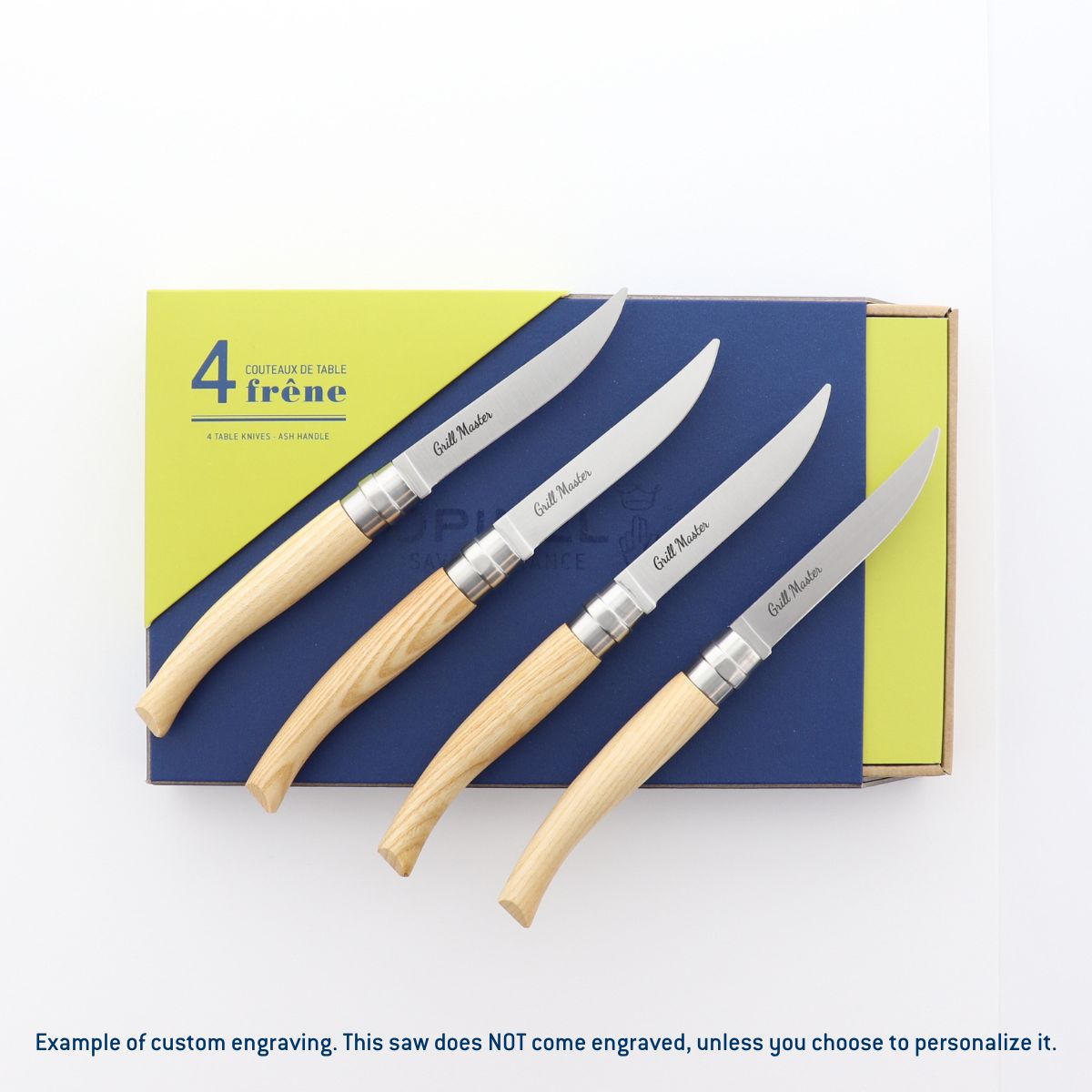 opinel-table-chic-steak-knives-set-of-6-with-wood-handles-and-yatagan-blades image 5
