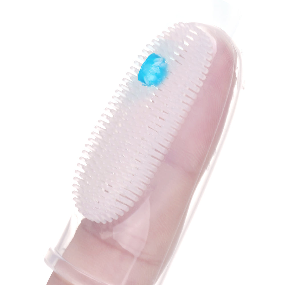 haakaa-silicone-finger-toothbrush-set-2-pack-small-large-for-newborn-infant-oral image 3
