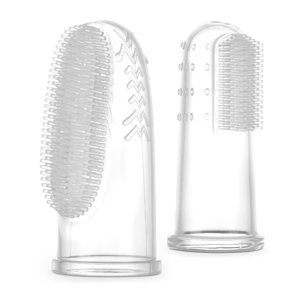 haakaa-silicone-finger-toothbrush-set-2-pack-small-large-for-newborn-infant-oral image 2